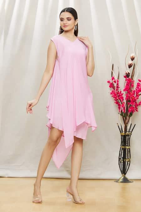 Megha Garg Draped Asymmetric Dress  