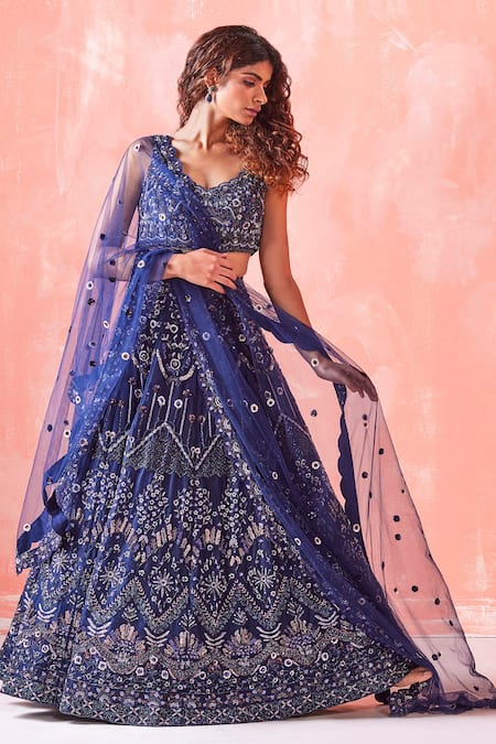 Mirroir Embroidered Bridal Lehenga Set 