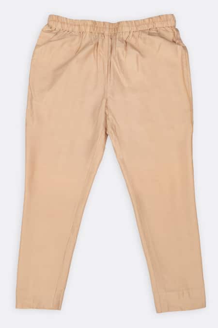 Minikin_Blue Linen, Cotton, Silk Embroidery Floral Printed Kurta And Bundi Set _at_Aza_Fashions