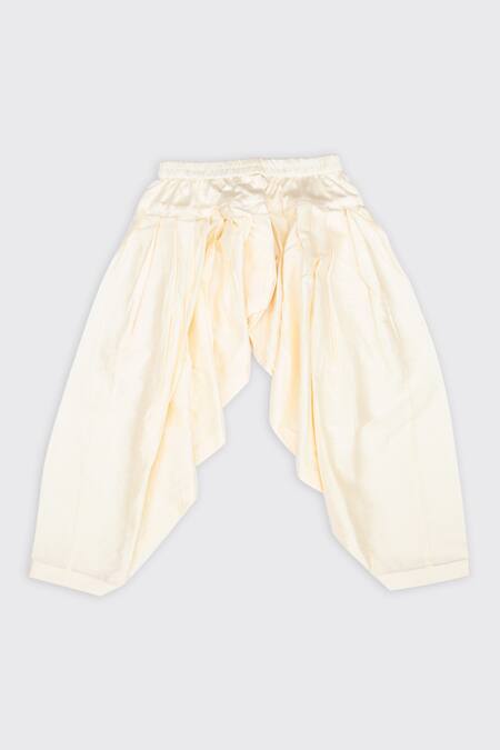 Buy_Minikin_Yellow Cotton Mirrors Embroidered Kurta Set _Online_at_Aza_Fashions