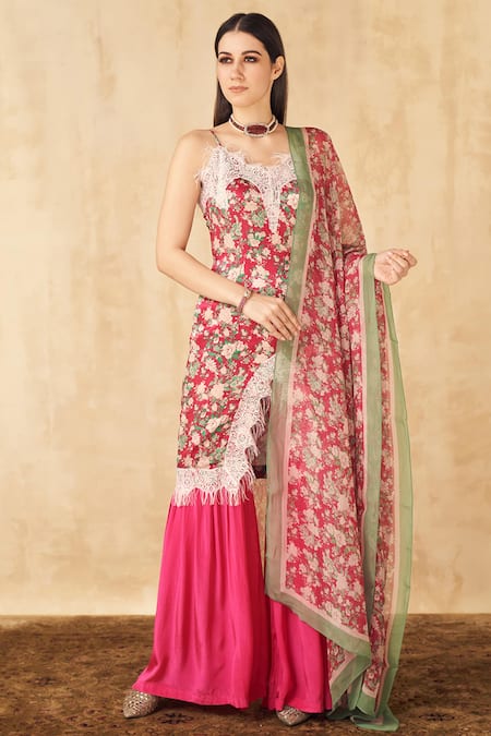 Sakshi Girri Printed Kurta Sharara Set 