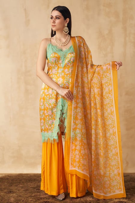 Sakshi Girri Printed Kurta Sharara Set 