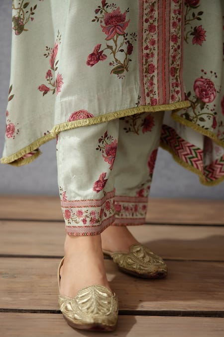 Shop Torani Green Voile, Kaftan Silk, Pant Jaituni Aqsa Kameez Set Online at Aza Fashions Shop_Torani_Green Voile, Kaftan Silk, Pant Jaituni Aqsa Kameez Set _Online_at_Aza_Fashions