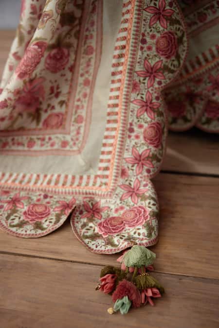 Torani_Green Handwoven Chanderi Chintz Jaituni Vanida Saree _at_Aza_Fashions