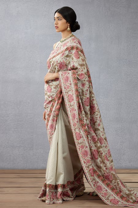 Buy_Torani_Green Handwoven Chanderi Chintz Jaituni Niya Print Saree _Online_at_Aza_Fashions