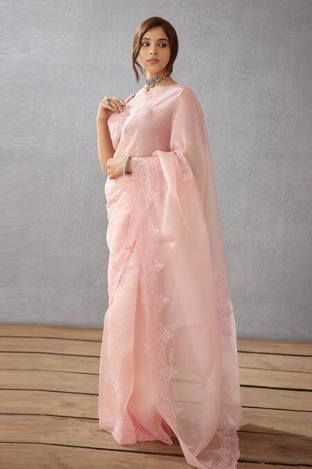 Torani Pink Silk Organza Aari Work Kaner Yuvani Saree Online at Aza Fashions Torani_Pink Silk Organza Aari Work Kaner Yuvani Saree _Online_at_Aza_Fashions