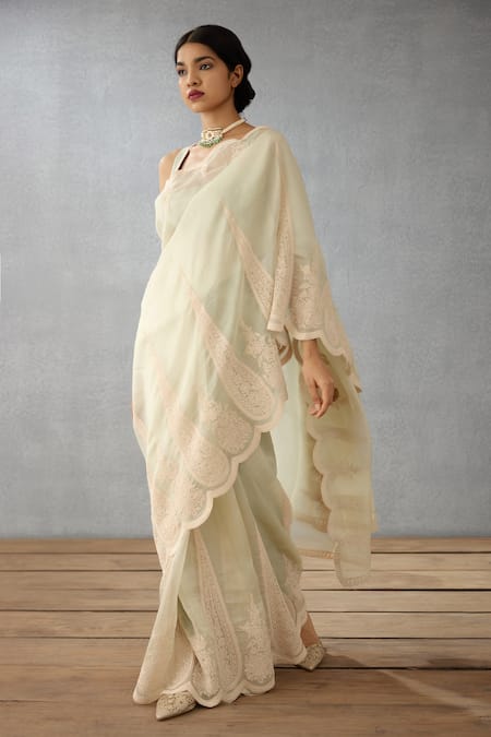 Shop Torani Green Silk Organza Dori Work Jaituni Geetika Saree Online at Aza Fashions Shop_Torani_Green Silk Organza Dori Work Jaituni Geetika Saree _Online_at_Aza_Fashions