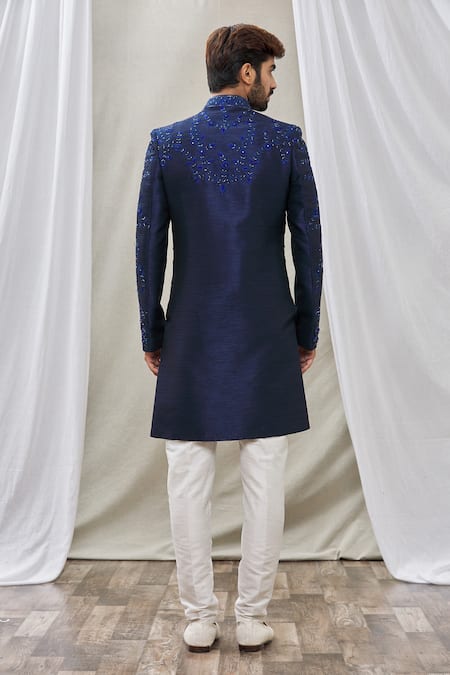 Aryavir Malhotra Floral Embroidered Sherwani Set 