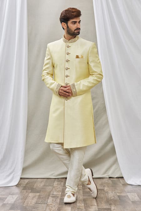 Aryavir Malhotra Mandarin Collar Sherwani Set 