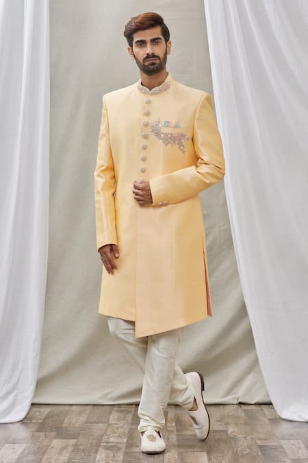 Aryavir Malhotra Mandarin Collar Sherwani Set 