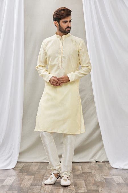 Aryavir Malhotra Floral Brocade Straight Kurta 