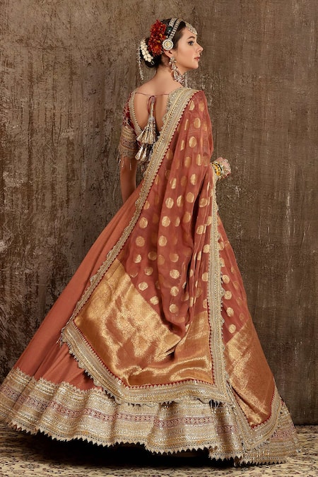 Shikhar Sharma Shimmer Chanderi Bridal Lehenga Set 