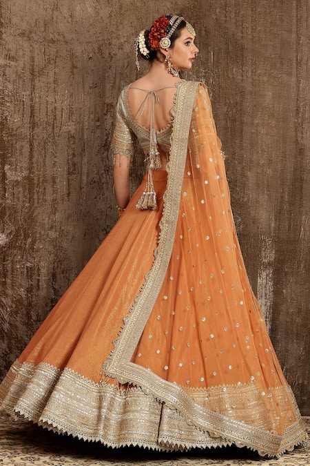Shikhar Sharma Shimmer Chanderi Bridal Lehenga Set 