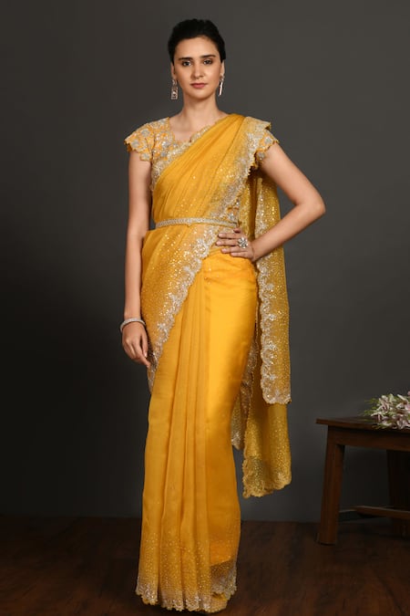 Onaya Embroidered Saree With Blouse 