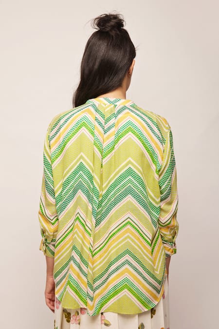 Swati Vijaivargie Chevron Print Shirt 