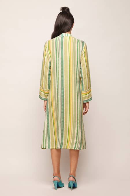 Swati Vijaivargie Striped Patterned Dress 