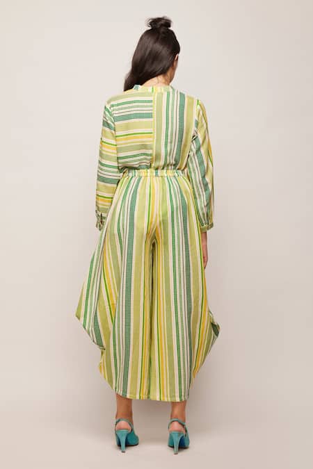 Swati Vijaivargie Stripe Patterned Jumpsuit 