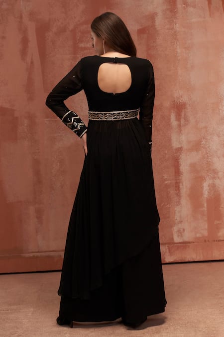 Suruchi Parakh Draped Jacket Kurta & Pant Set 