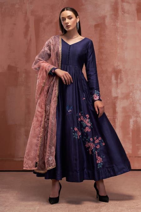 Suruchi Parakh Embroidered Anarkali With Dupatta 