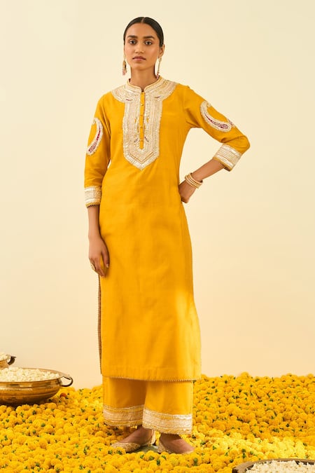 Sheetal Batra Aliyah Silk Chanderi Kurta & Palazzo Set 
