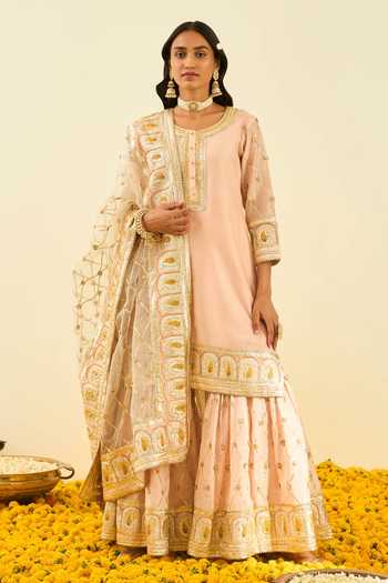 Shabina Kurta with Garara and Dupatta - Daisy Ivory