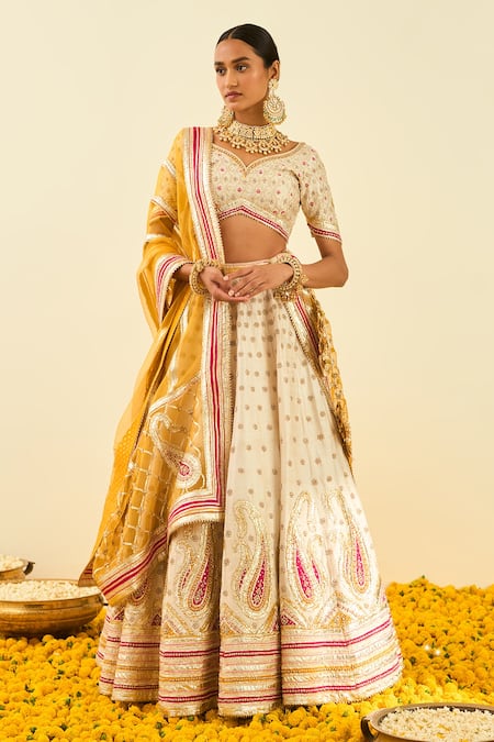 Sheetal Batra Shahnaz Embroidered Bridal Lehenga Set 