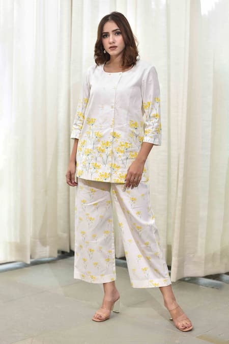 Tussah by Siddhi Shah Floral Print Top & Pant Set 