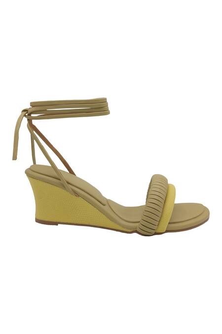 Olive green wedge online heels