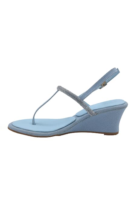 Baby blue wedge online sandals