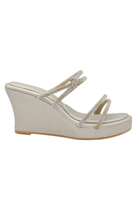 Buy Veruschka By Payal Kothari Gold Diamante Metallic Strappy Wedges Online at Aza Fashions Buy_Veruschka By Payal Kothari_Gold Diamante Metallic Strappy Wedges _Online_at_Aza_Fashions