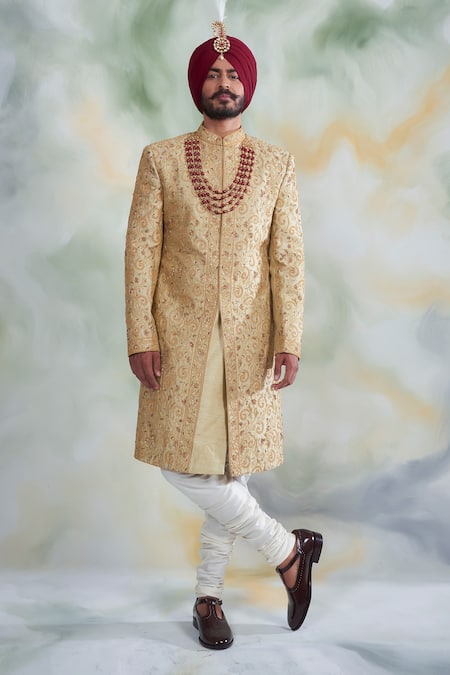 Gargee Designers Floral Embroidered Sherwani Set 