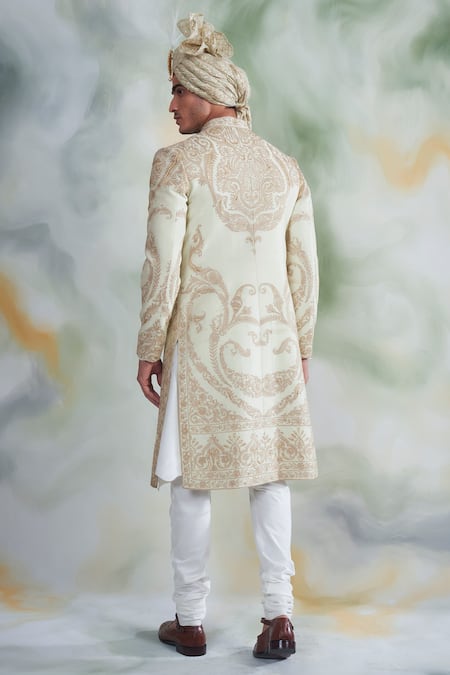 Gargee Designers Floral Embroidered Sherwani Set 