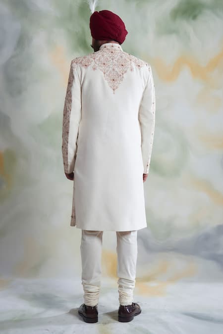 Gargee Designers Floral Embroidered Sherwani Set 