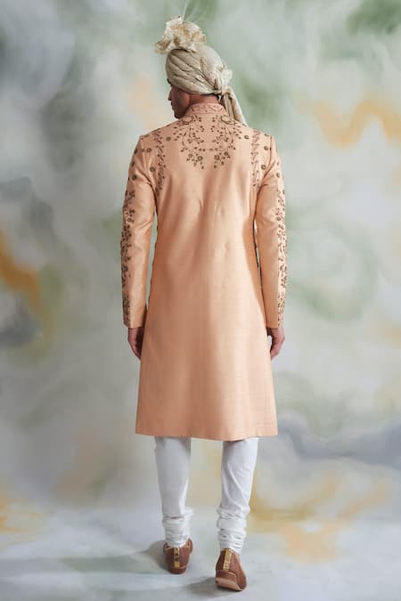 Gargee Designers Floral Embroidered Sherwani Set 
