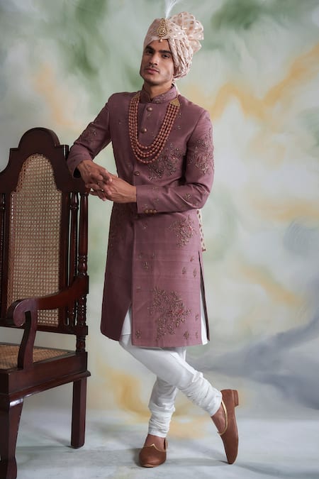 Gargee Designers Floral Embroidered Sherwani Set 