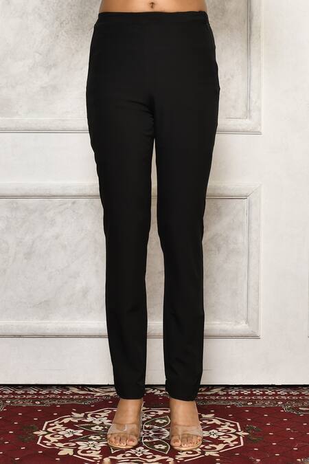 Shop_Aryavir Malhotra_Coral Kurta Georgette Embroidered Pleated Cowl Draped And Pant Set _Online_at_Aza_Fashions