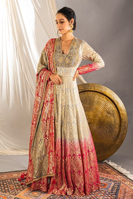 Soniya G Ombre Anarkali With Dupatta (For Kids)