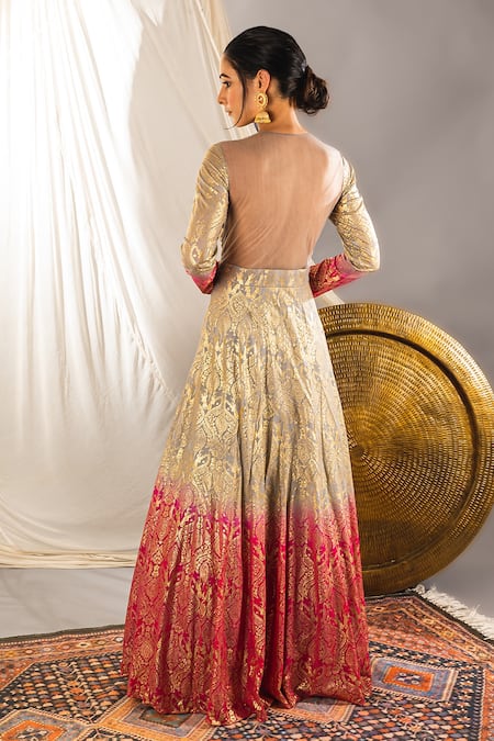 Soniya G Ombre Anarkali With Dupatta