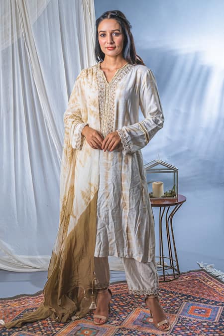 Soniya G Tie Dye Kurta Pant Set 