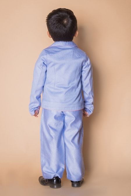 Toplove Jacquard Cotton Blazer & Pant Set 