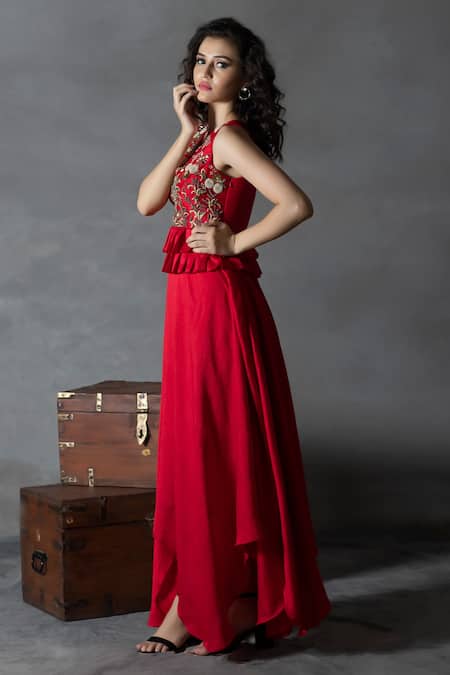 Anu Pellakuru Floral Embroidered Gown 