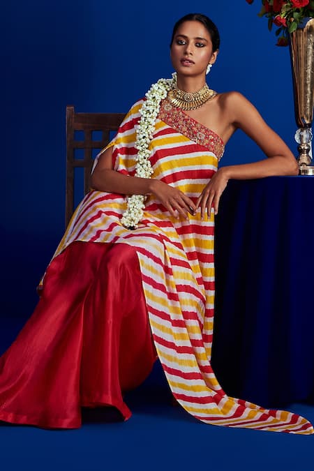 Pink City By Sarika Leheriya Cape Tunic & Sharara Set 