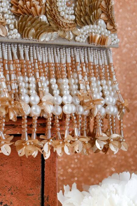 Shop The Purple Sack Gold Embroidery, Beads Alexxa Embellished Clutch With Sling Online at Aza Fashions Shop_The Purple Sack_Gold Embroidery, Beads Alexxa Embellished Clutch With Sling _Online_at_Aza_Fashions