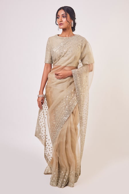 Onaya Embroidered Saree With Blouse 