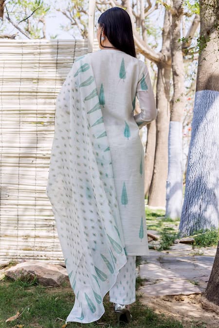 Missprint Chanderi Block Print Kurta Set 