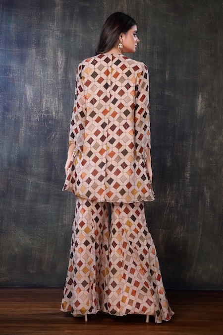 Preeti Jhawar Printed Kurta & Palazzo Set 