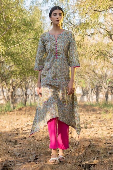 Marche Gardenia Printed Kurta & Pant Set 