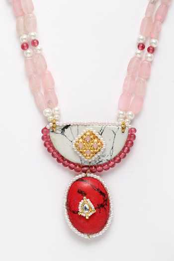 Buy Dugran By Dugristyle Gold Plated Beaded Pendant Necklace Online at Aza Fashions Buy_Dugran By Dugristyle_Gold Plated Beaded Pendant Necklace _Online_at_Aza_Fashions