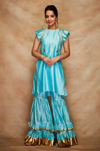 Gulabo By Abu Sandeep Ruffle Sleeve Gota Kurta 