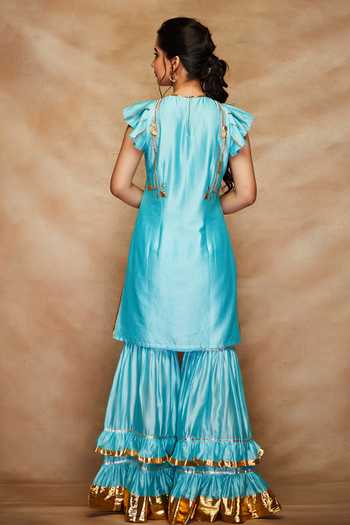 Gulabo By Abu Sandeep Ruffle Sleeve Gota Kurta 